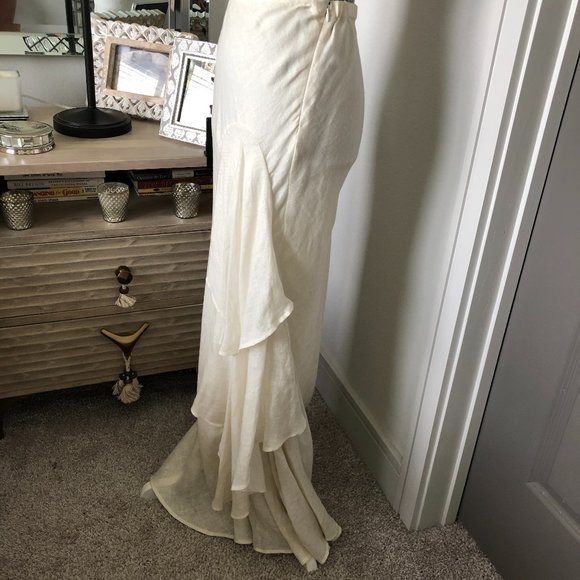Soft Surroundings Linen blend waterfall maxi skirt - Picture 2 of 6